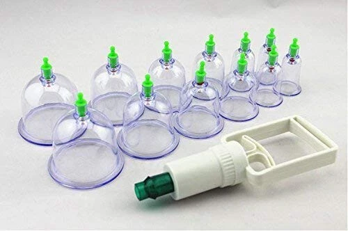 12 Catación Tazas Bio Magnético Tradicional Terapia Set Aspiradora Kit