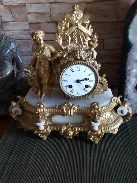 pendule ancienne mécanique  dites ** le moissonneur **  ( 13 Charles )