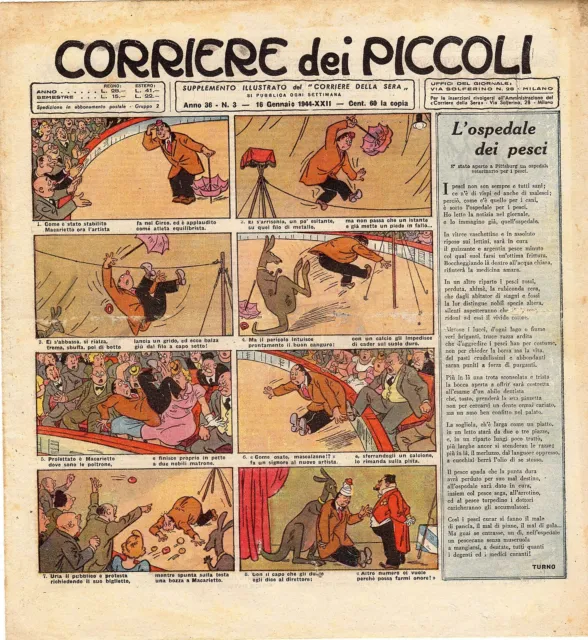 [Kmb] Corriere Dei Piccoli Anno 1944 Numero 3
