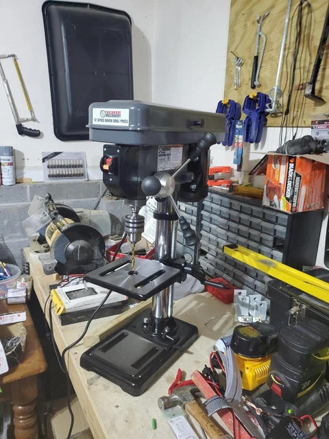 10 in. 12 Speed Bench Drill Press Drilling Machine Heavy Duty Power Metal Stand 10 in. 12 Speed Bench Drill Press Drilling Machine Heavy Duty Power Metal Stand