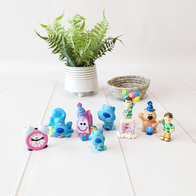 Vintage BLUE'S CLUES Vinyl Figures Steve * Blue * Slippery Soap * Mailbox & More