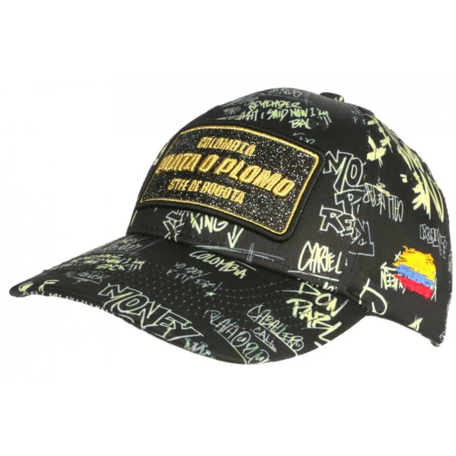 Casquette Streetwear Colombia Plata O Plomo - Blanche Avec Strass - SKR - Taille Unique