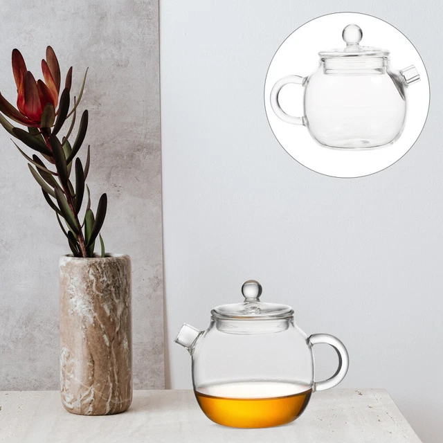 1 juego de tetera de vidrio para el hogar cafetera oficina contenedor de bebidas portátil