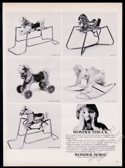 1967 Wonder Horse rocking horse 5 models photo Christmas vintage print ad