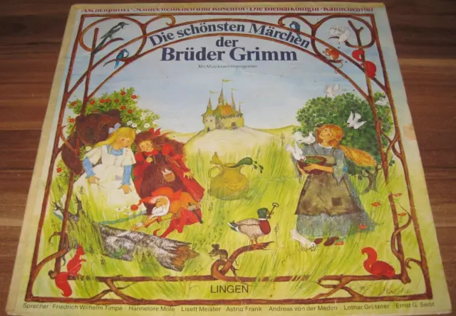 La Schönsten Cuento El Brüder Grimm: Cenicienta Lingen Hörspiel Vinilo 1975