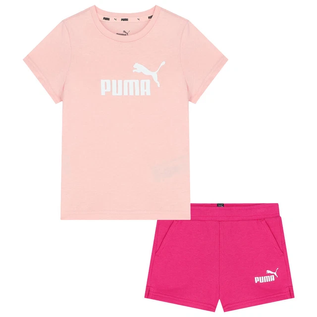 Completo Puma Bambina Corto 846936 66 Rosa Estivo Maglia Pantaloncino Shorts