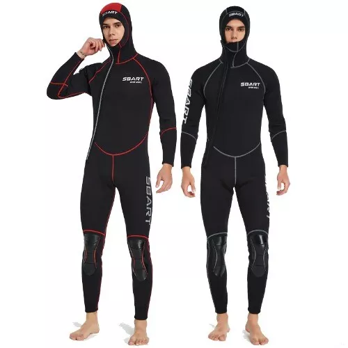 3MM NEOPRENE WETSUIT Hooded Men Surf Scuba Diving Suit Underwater ...