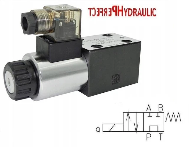 Électrovanne Hydraulique 8/3 Voies NG06 24V DC Avec Fiche - Neuf, Origine Allemagne