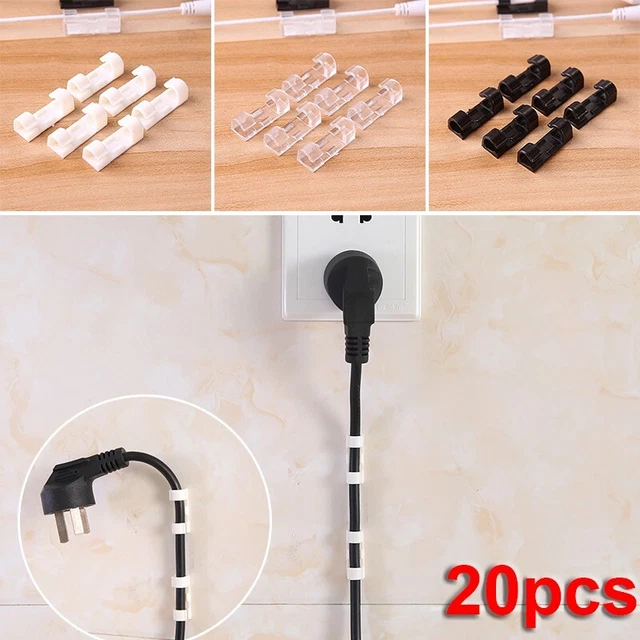 Clip per cavi supporto organizer per cavi gestione cavi confezione da 20