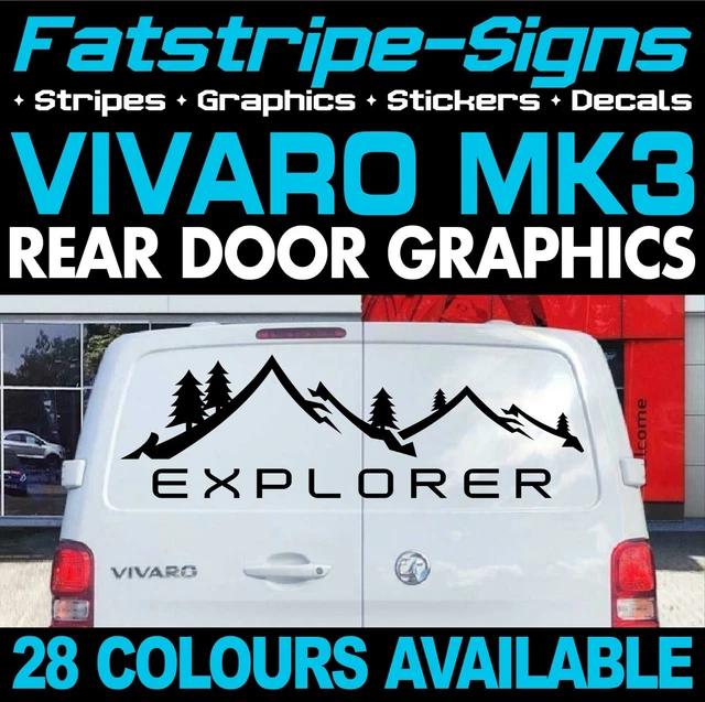 TO FIT VAUXHALL VIVARO MK3 EXPLORER MOUNTAINS GRAPHICS STICKERS DECAL