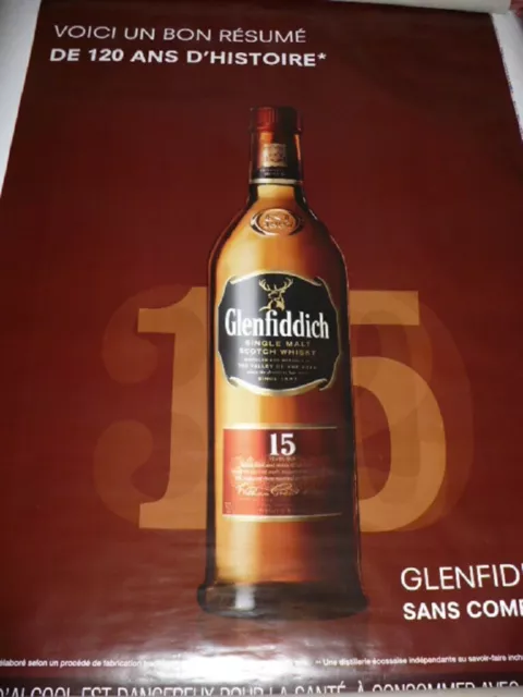 AFFICHE POSTER GEANT  GLENFIDDICH  "  "      180x120   TBE  NON PLIEE - C.NEUVE