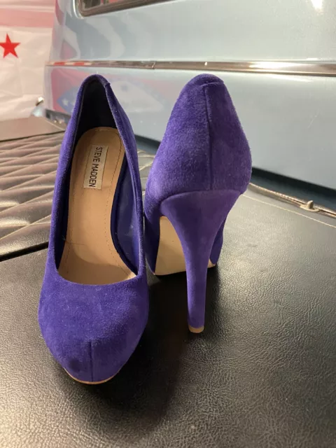 Steve Madden Purple Beasst Suede Heels- Size 8M