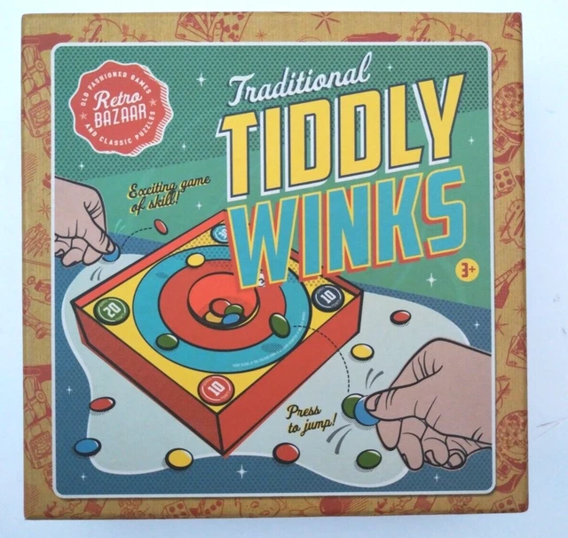 Tradizionale Tiddlywinks Classic Family Game Retro Skill Tiddly Game 4