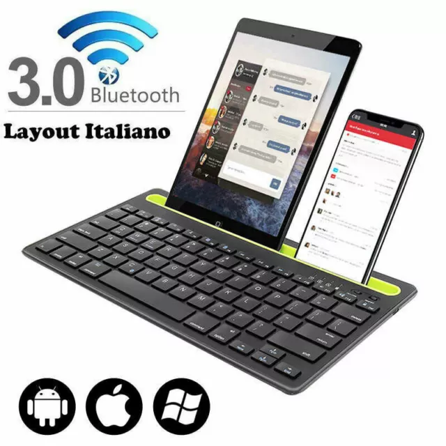 Tastiera Bluetooth Keyboard Per Smartphone Tablet Android Samsung Ipad Iphone 2