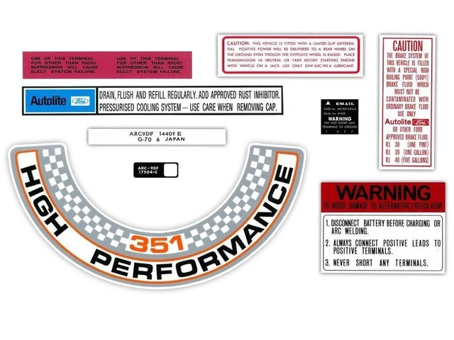 XW-XY GT 351 Console Badge High Performance – The Auto Restorer's Paradise