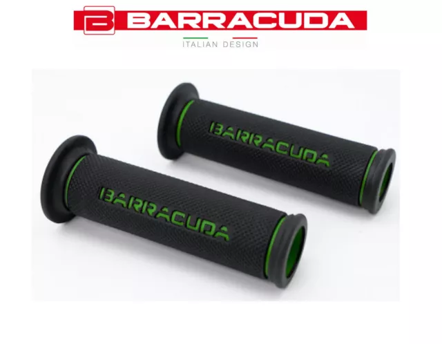 BARRACUDA Manopole Aperte 120 mm NERE VERDI UNIVERSALI per BUCCI BRAMMO BULTACO