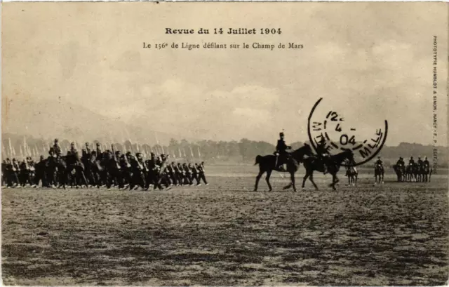 CPA Militaire Toul - Revue du 14 Juillet - Le 156e de Ligne (90338)