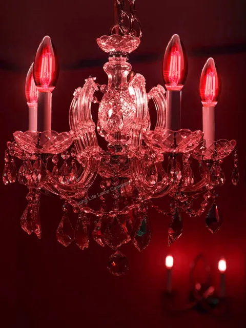 Retro Vintage LED Kerzenlicht Glühbirne ROT BLAU Antik Stil farbige Lampe E14 B22 3
