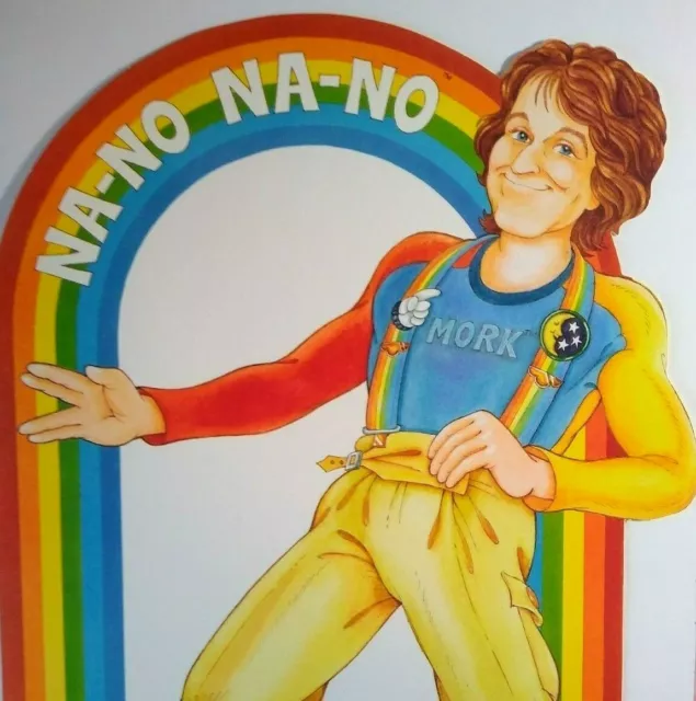 Mork From Ork Original Diecut Wall Display Robin Williams Groovy Rainbow 1979