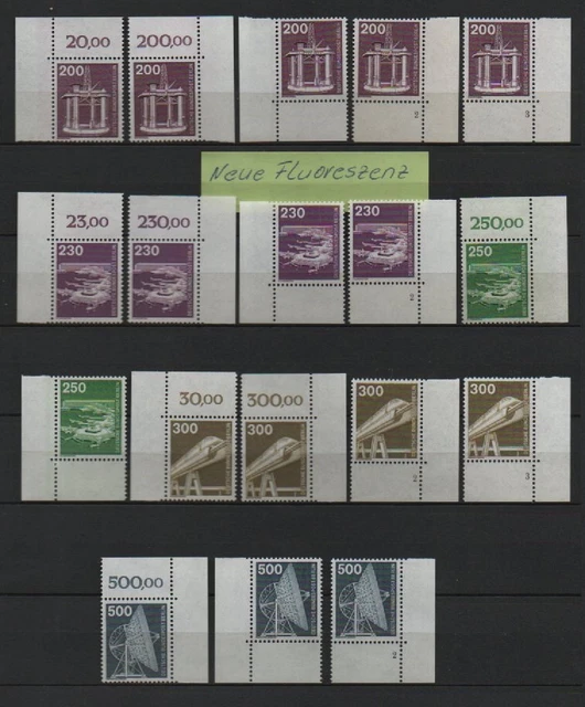 Berlin ex 494 - 672 Industrie und Technik Eckrand ** verschiedene Ecken 1 - 4 NF