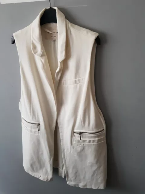 Gilet femme River Island crème longue taille taille 6 3