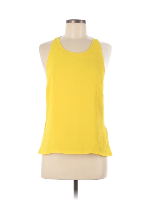 W118 by Walter Baker Women Yellow Sleeveless Blouse M