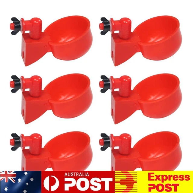 6pcs Poultry Automatic Drinking Bowl Hanging Farm Animal Feeder Drinker Cups