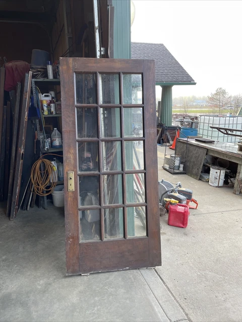 AN 641 antique Birch entrance door 15 Lite 36 x 79.75 x 1.75