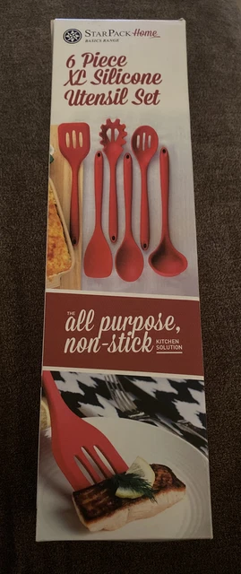 StarPack Home XL Silicone Non-Stick GRAY Kitchen Utensil Set (6 Piece)