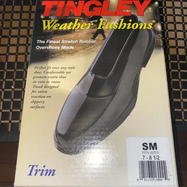 Mens Tingley Weather Fashions Black Stretch Rubber Overshoe NEW