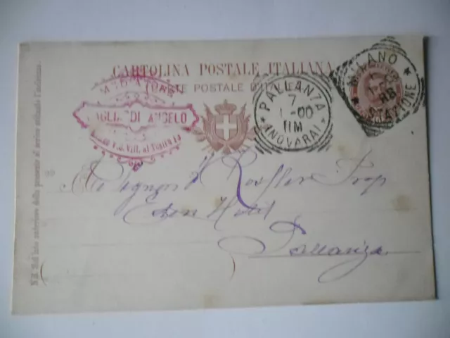 Cartolina Postale Italiana Da Milano A Pallanza Hotel Eden 1900 Con Altro Annull