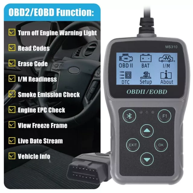 BMW 3 Series e46 OBD2 Code Reader Engine Fault Read Reset Car Scanner Tool MS310