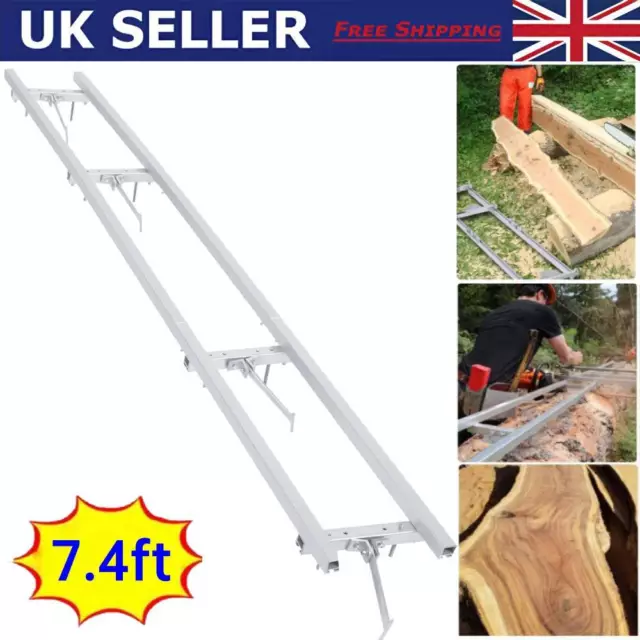 7.4FT Portable Chainsaw Mill Planking and Aluminum Rail Mill Guide System UK
