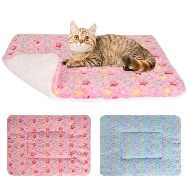 Self Warming Pet Bed Cushion Pad Dog Cat Cage Kennel Crate Soft Cozy Mat Blanket
