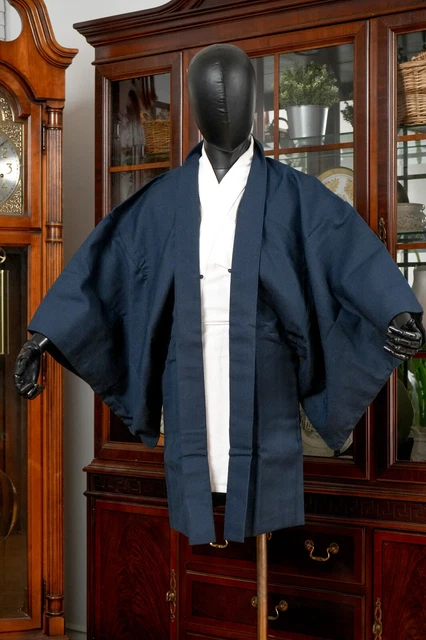 Dear Vanilla Japanese Silk Haori Jacket Men's Kimono Authentic Japan Vintage