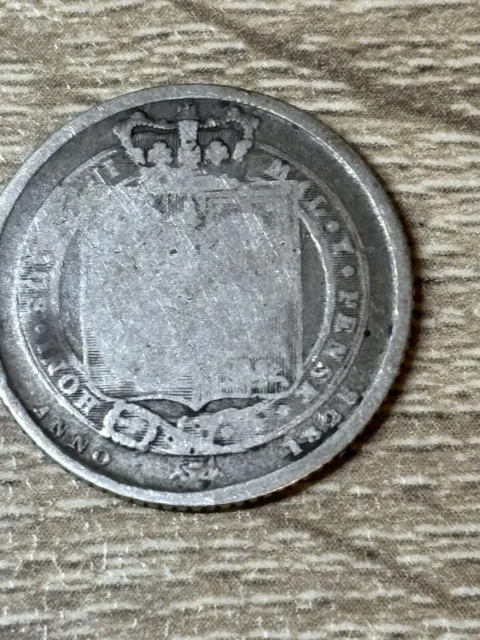 George IV, IIII, Sixpence, 1825? 0.925 Silver