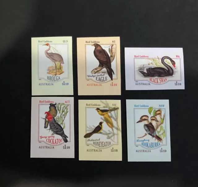 Australia 2020 Bird Emblems Set of 6 Self Adhesive Booklet Stamps MNH (D05)