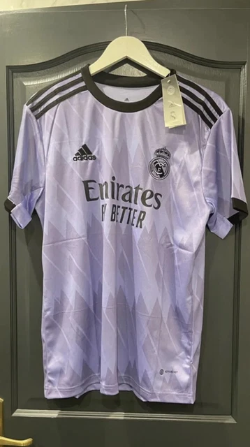 Maillot Extérieur Real Madrid Adidas Violet - Saison 2022/23, Taille XL, Neuf