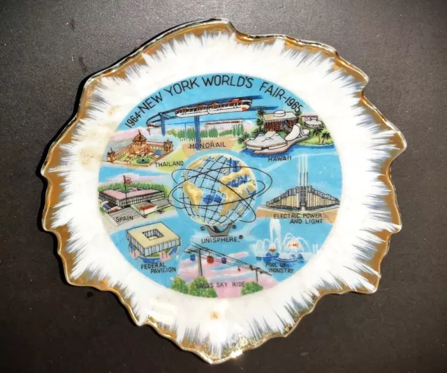 Vintage New York World’s Fair 1964-65 Souvenir 5" Plate Dish Unisphere