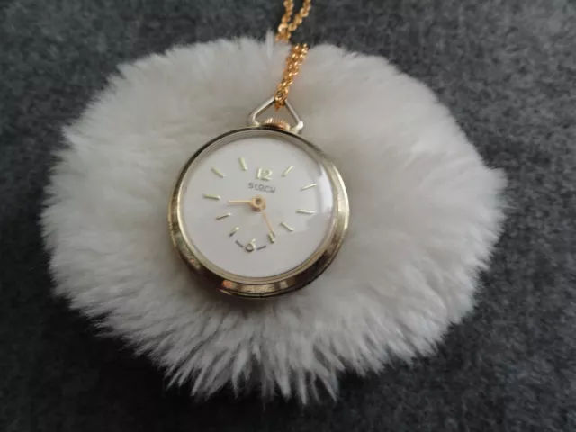Pretty Swiss Made Story Wind Up Necklace Pendant Watch