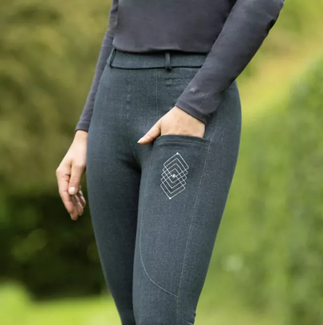 Hy Equestrian Jesmond Jewel Denim Look Tights