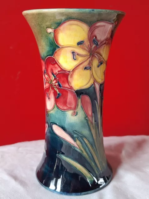 Signed William Moorcroft African Lily Vase 1950's