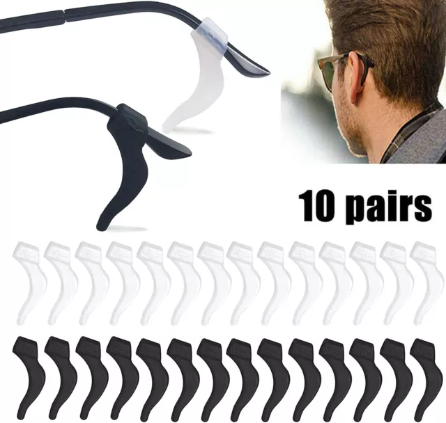 10 Paar Silikon Sportbügelenden Fassungshalter Anti-Rutsch Bügelenden für Brille