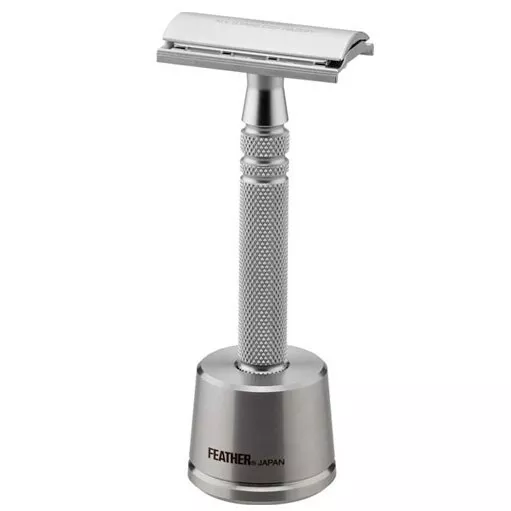 Feather AS-D2S Safety Razor Stainless Steel & Stand