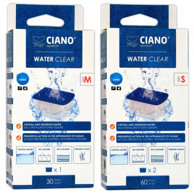 Ciano Water Clear Filter Media Cartridges CF40/CF80/Stone Tartarium Aquarium