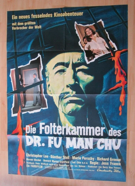 FILMPLAKAT - DIE Folterkammer des Dr. Fu Man Chu ( Christopher Lee ...