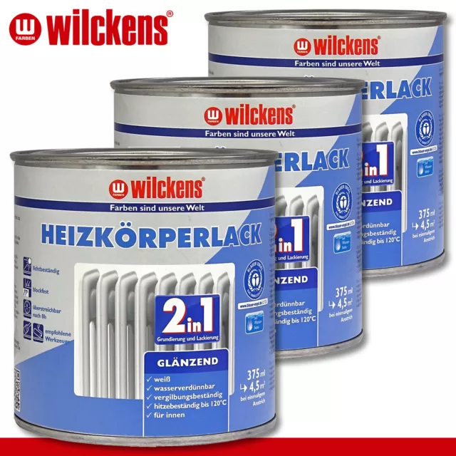 Wilckens 3 x 750 ML Peinture Radiateur Blanc Heizungslack Couleur