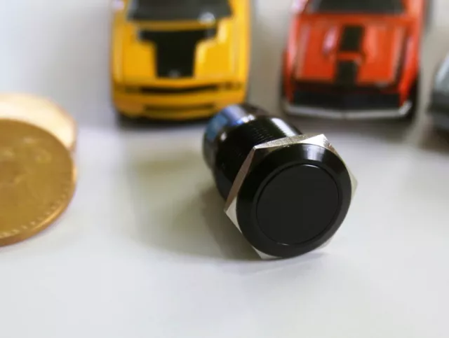 Starterknopf Start Knopf Power Switch Racing Startknopf Motorsport 19 mm Schwarz