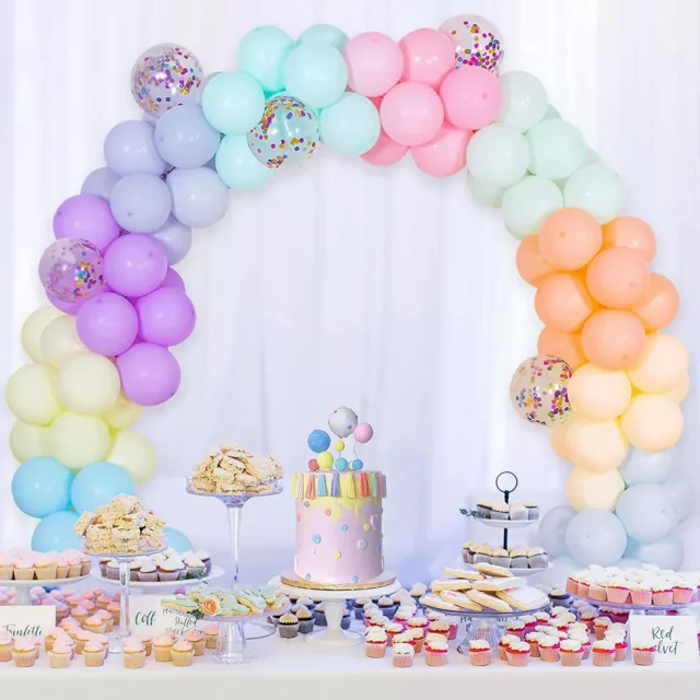 100 X  Macaron Pastel Balloons Birthday Baby shower Ballons Party Decoration UK