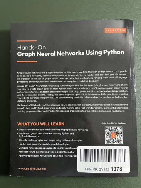 HANDS-ON GRAPH NEURAL Networks Using Python Practical techniques $20.00 ...